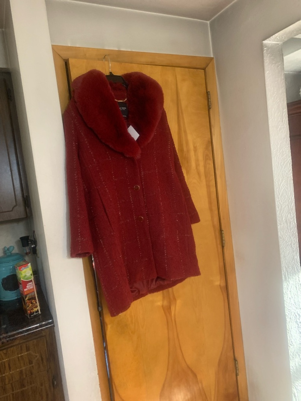 kate spade Red coat with sparkle - Picture 9 of 14